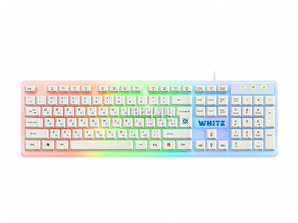Клавиатура проводная Defender GK-172, USB, белый