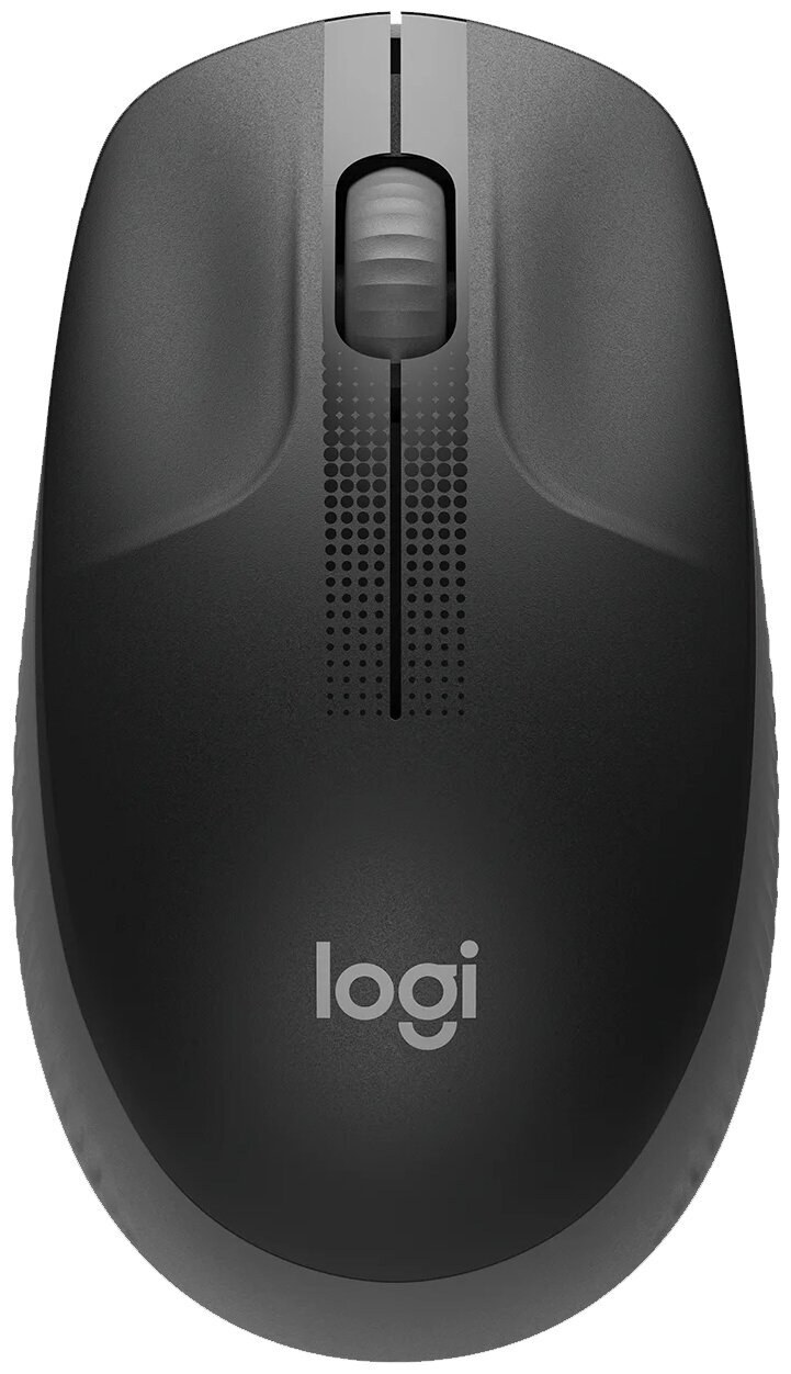 Мышь беспроводная Logitech M190 черный/серый, 1000 dpi, радиоканал, USB, кнопки - 3