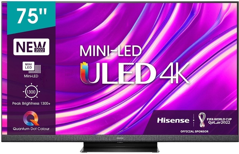 Телевизор Hisense 75" 75U8HQ черный/темно-серый Mini-Led UHD 120Hz Smart TV