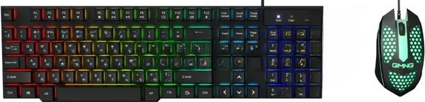 Комплект клавиатура+мышь Oklick 400GMK проводной, USB, 1200 DPI, чёрный