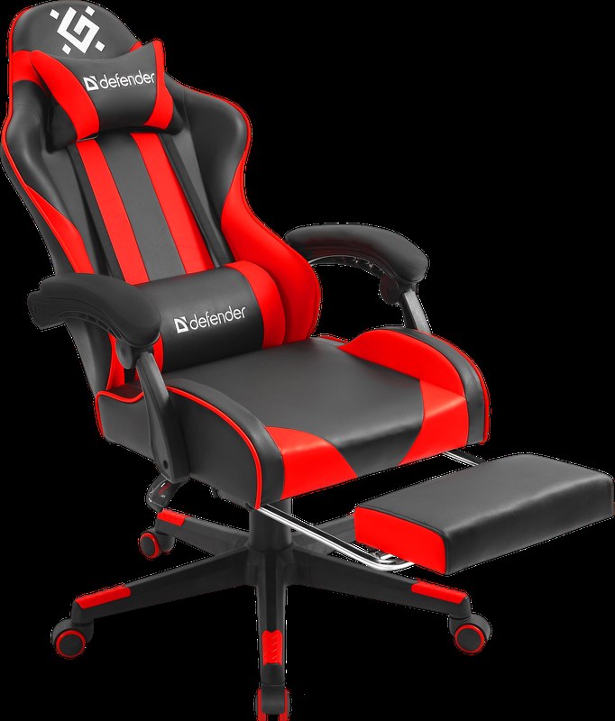 Кресло игровое Defender ROCK BLACK/RED PU