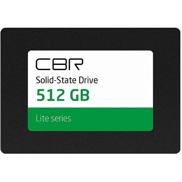 Накопитель SSD CBR, 512Gb, SATA III, 2.5", R/W 550/520