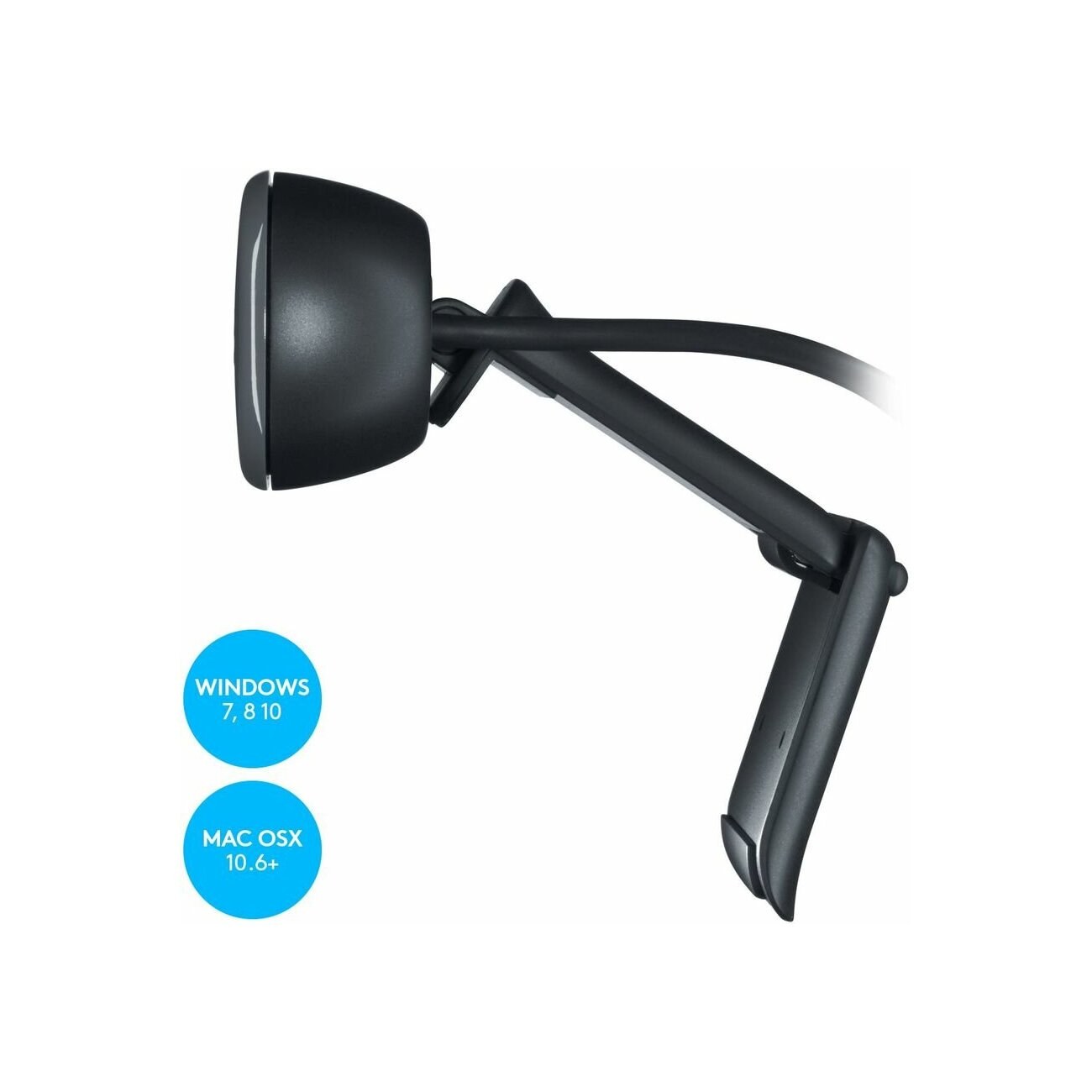 Веб-камера Logitech C270 HD 1280x720, 30 кадр/с, USB Type-A, микрофон (шумоподавление), автоосвещение, универсальное крепление
