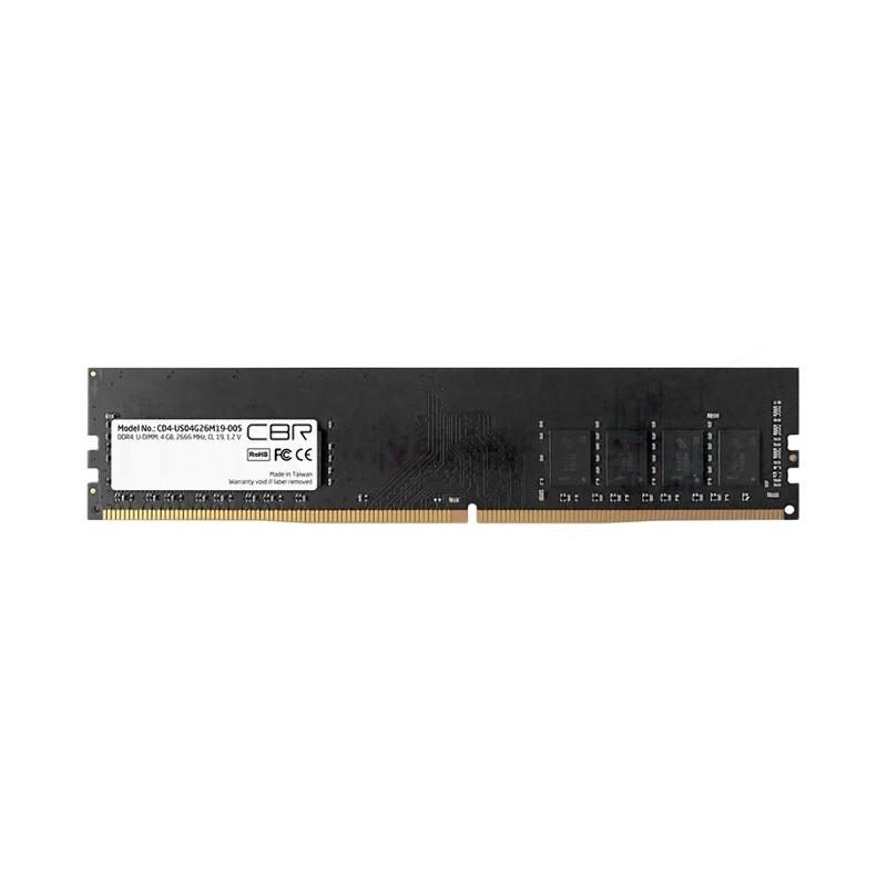 Оперативная память CBR Premier, DDR4, 4GB (1x4GB), 2666 MHz, CL19, без радиатора, черный