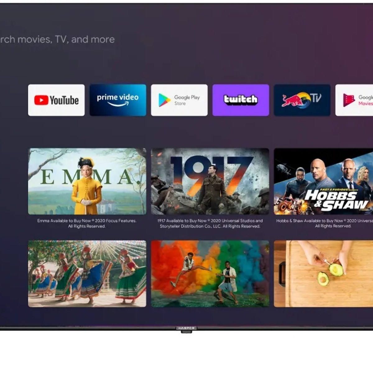 Телевизор Harper 75" 75U770TS черный LED UHD 60Hz Smart TV Android TV 2GB/16GB
