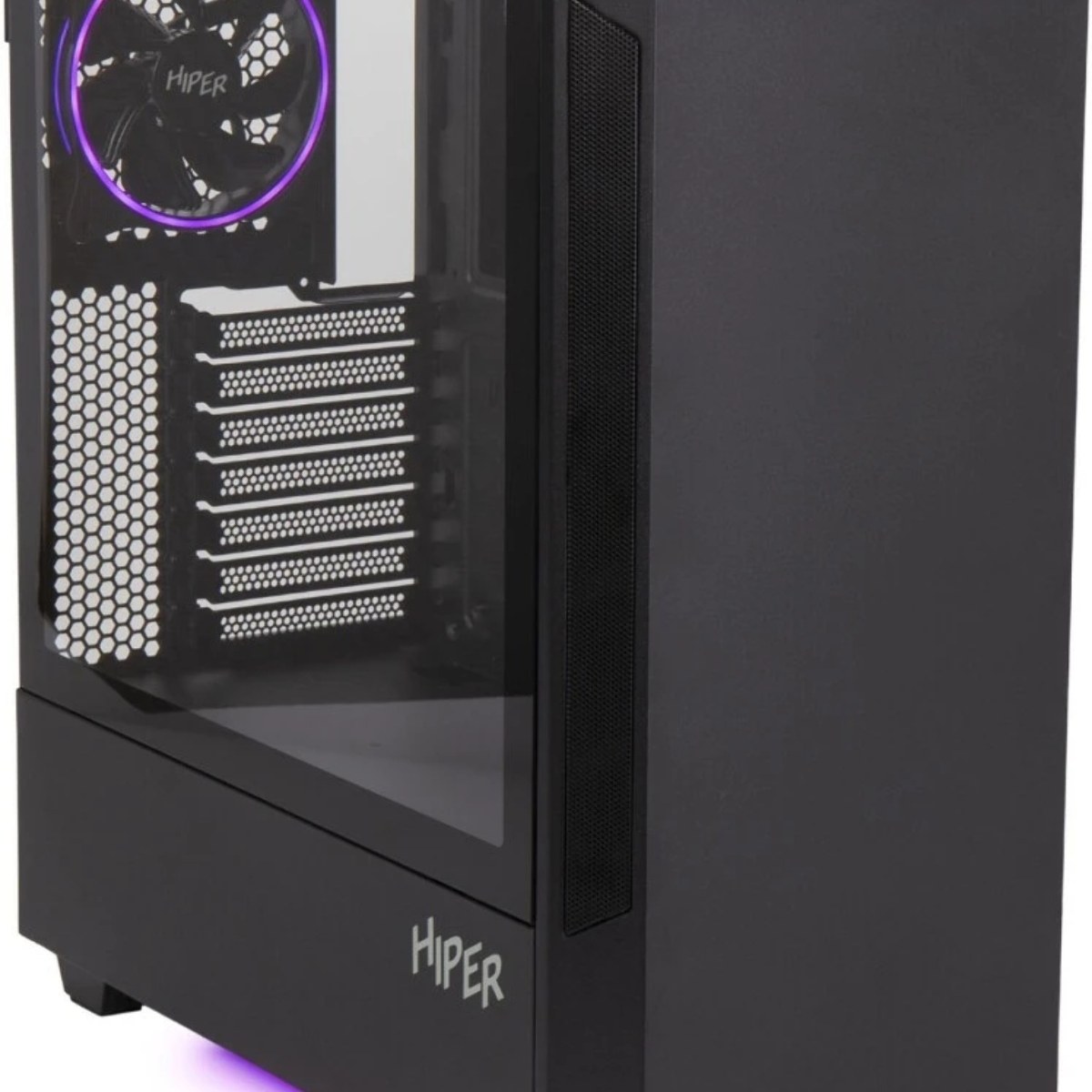Компьютерный корпус Hiper PB81 черный без БП ATX 3x120мм 2xUSB2.0 2xUSB3.0 audio bott PSU