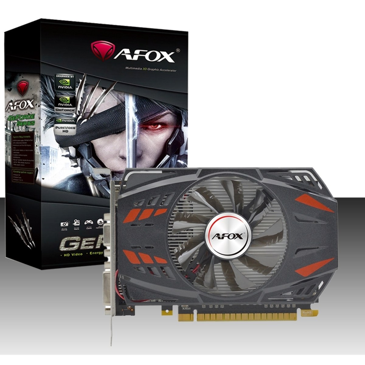 Видеокарта AFOX GeForce GT 740, 4 GB GDDR5, 128 bit, HDMI, DVI-D, VGA, GPU 993 MHz