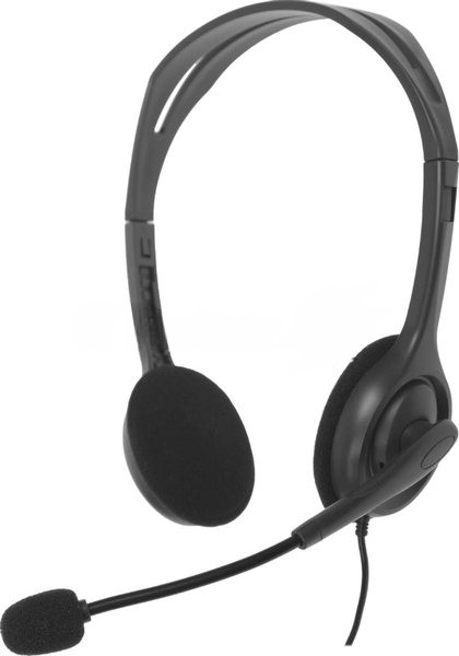 Гарнитура Logitech H110 серебристый, проводная, 3.5 мм
