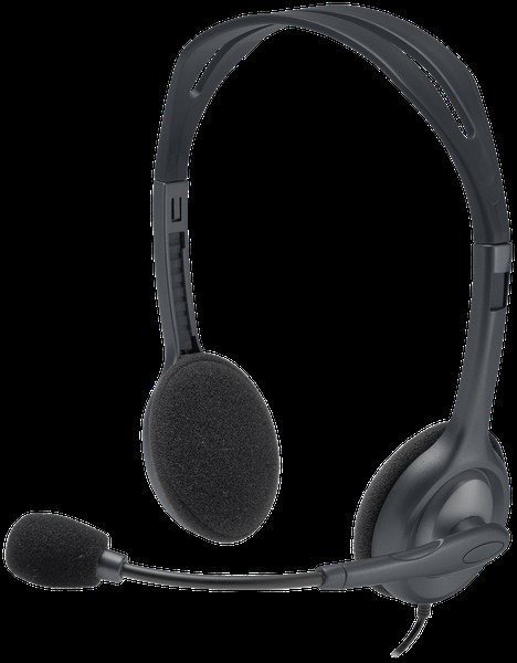 Гарнитура Logitech H111 чёрный, проводная, 3.5 мм