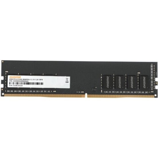 Оперативная память Digma, DDR4, 4GB (1x4GB), 2666MHz, CL19, DIMM
