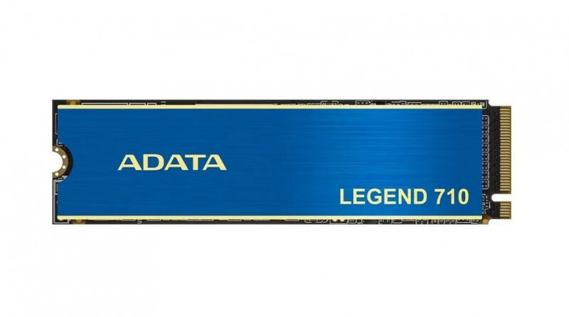 Накопитель SSD ADATA LEGEND 710, 512Gb, PCIe 3.0 x4, M.2 2280, NVMe, R/W 2400/1600, с радиатором