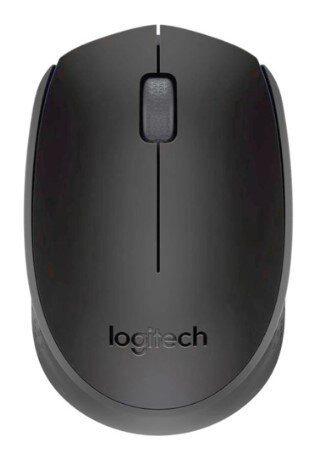 Мышь беспроводная Logitech M171 черный/серый, 1000 dpi, радиоканал, USB, кнопки - 3