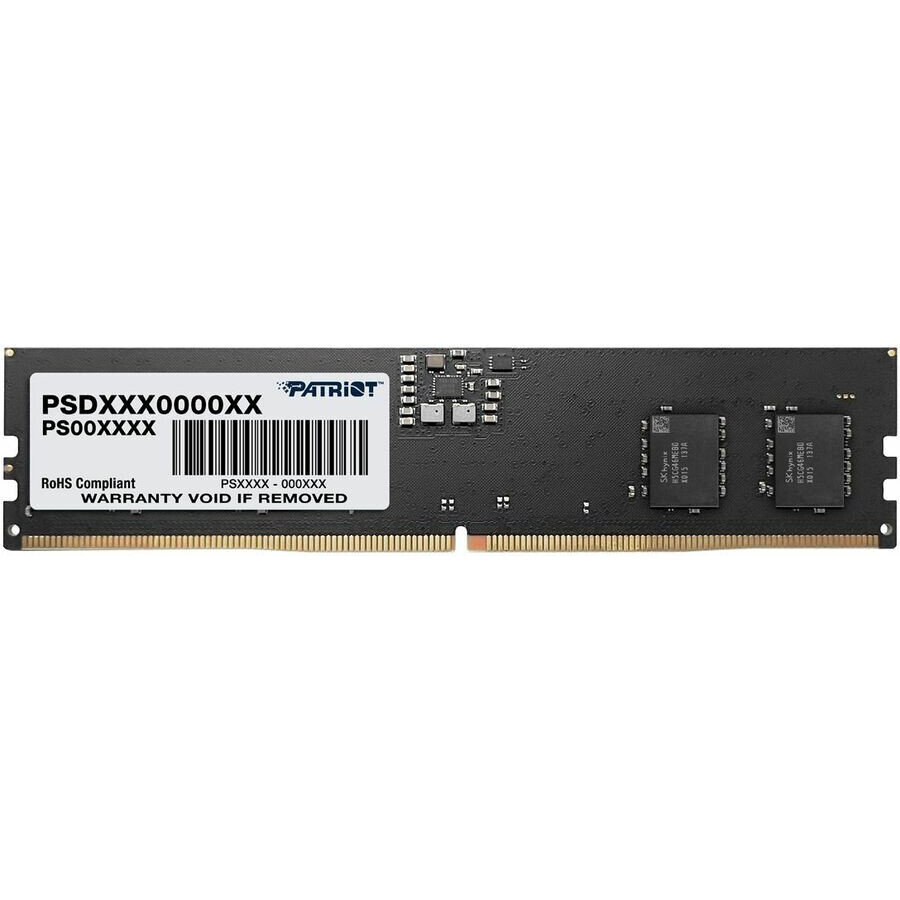 Оперативная память Patriot Signature, DDR5, 8GB (1x8 GB), 5200 MHz, CL42, DIMM