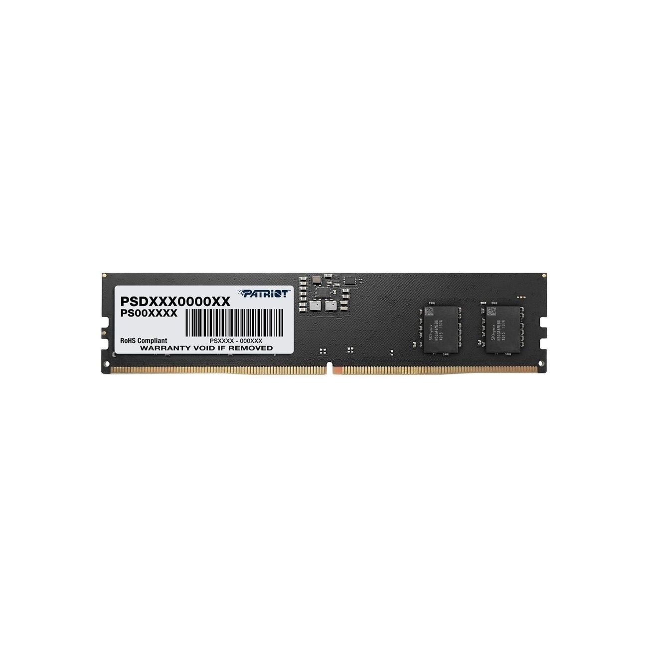 Оперативная память Patriot Signature, DDR5, 8GB (1x8 GB), 5600 MHz, CL46, DIMM