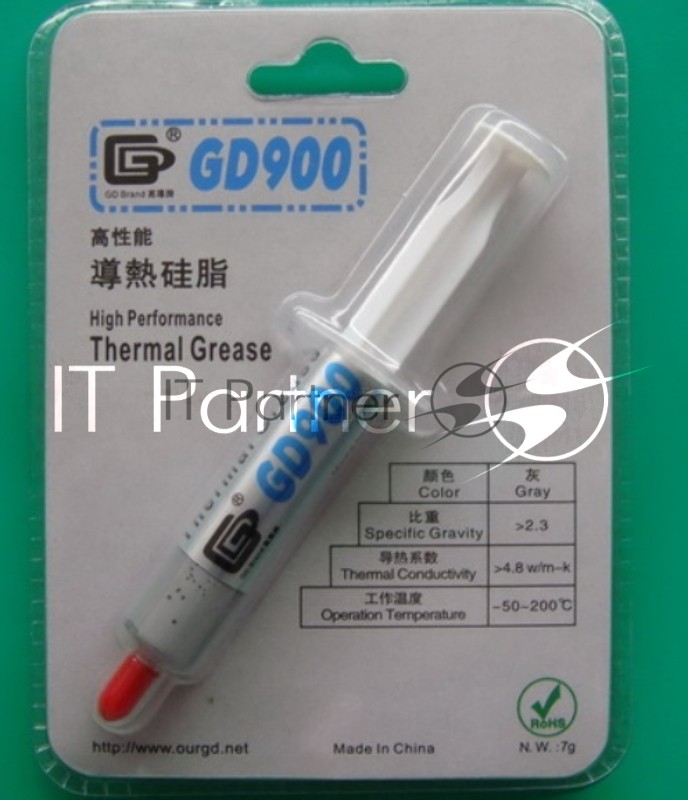 Термопаста TERABIT GD900-BR7, 7 г, 4.8 Вт/(м⋅К), шприц