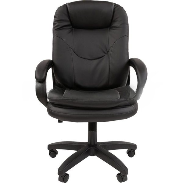 Кресло Chairman 668 LT NEW черный, экокожа, 120 кг