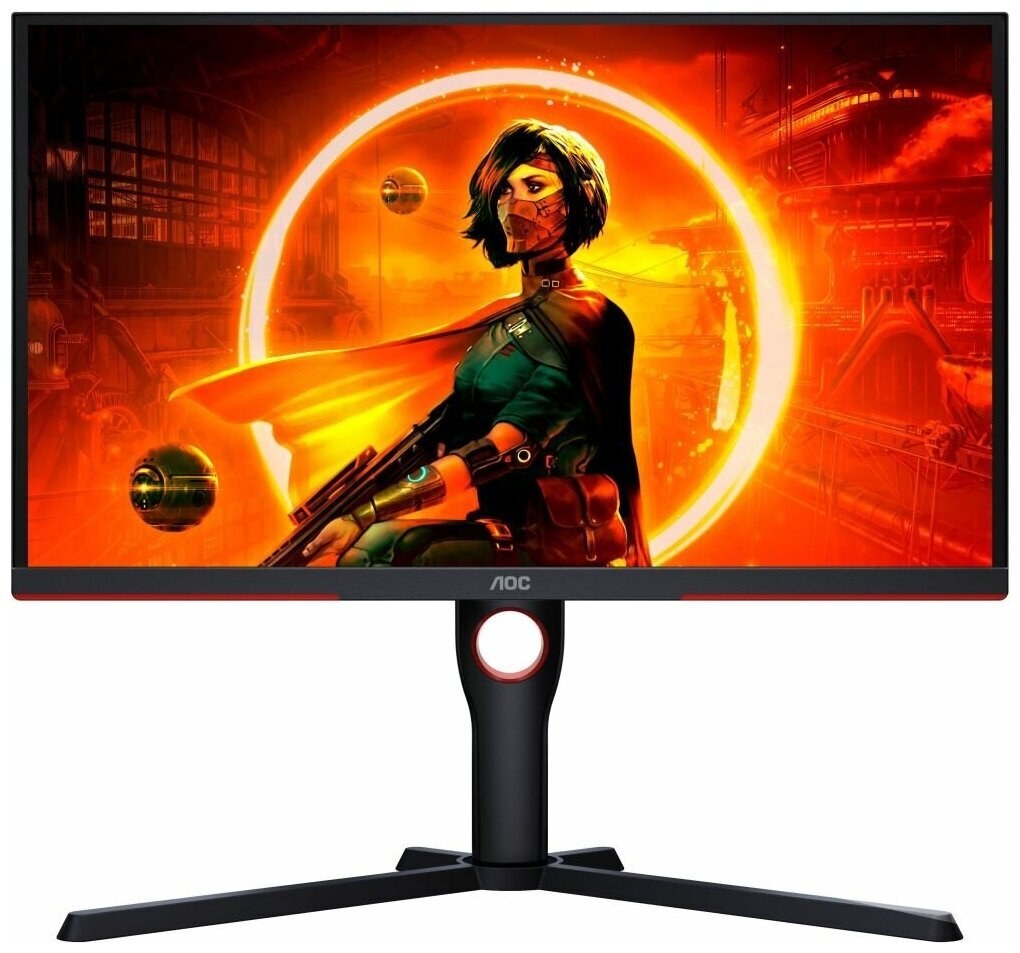 Монитор 24.5" AOC Gaming 25G3ZM VA 1920x1080, 240 Гц, 1 мс, 16:9, 300 кд/м2, 2xHDMI, 1xDP, черный/красный