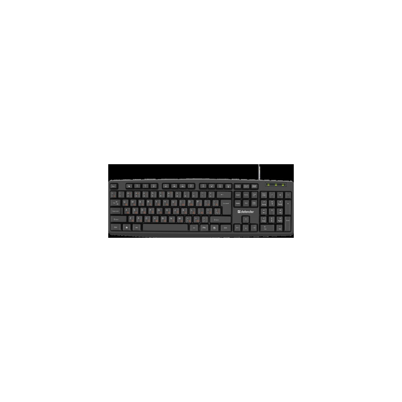 Клавиатура проводная Defender Concept HB-164, USB, черный