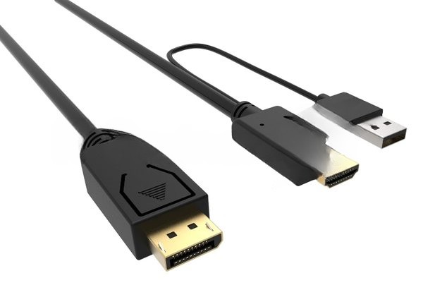 Кабель аудио-видео Buro HDMI (m)/DisplayPort (m) 3м. позолоченные контакты черный