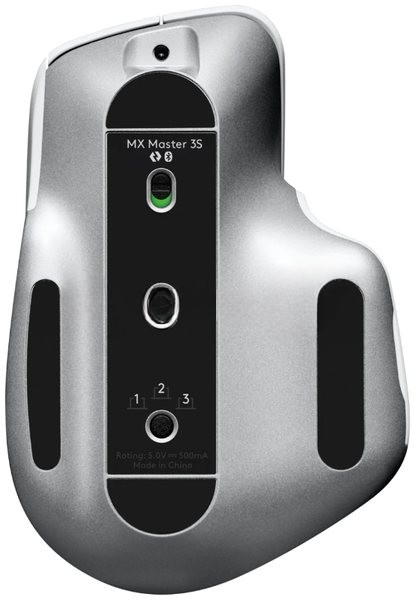 Мышь беспроводная Logitech MX Master 3s светло-серый, 8000 dpi, радиоканал, Bluetooth, USB, кнопки - 7