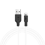 Кабель HOCO USB X21 Silicone, USB - Lightning, 2А, 1м, белый