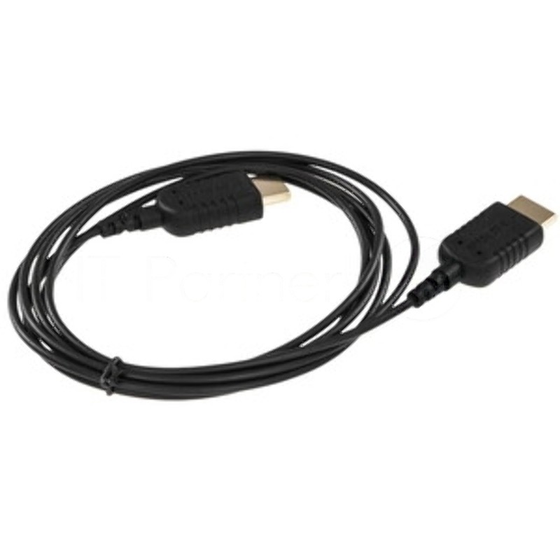 Кабель HDMI Wize WAVC-HDMIUS-1.8M 1.8 м, v.2.0, 19M/19M, 4K/60 Hz 4:4:4, 36 AWG, HDCP 2.2,ультратонкий, позол.разъемы, черный, пакет