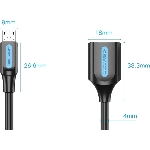 Адаптер переходник Vention OTG USB 2.0 AF/micro B 5pin - 0.15м