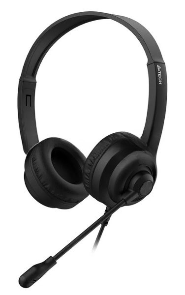 Гарнитура A4Tech HU-8 чёрный, проводная