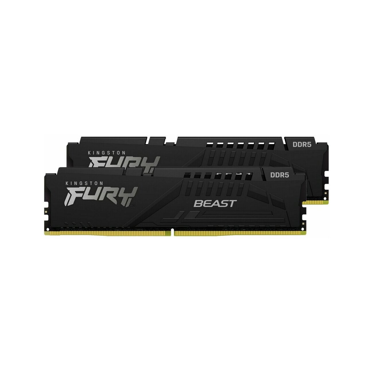 Оперативная память Kingston Fury Beast, DDR5, 32GB (2x16GB), 5600MHz, CL36, DIMM, с радиаторами, черный