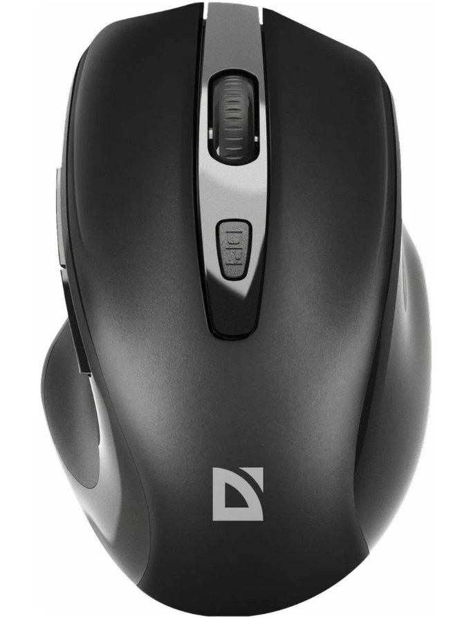Мышь беспроводная Defender Prime MB-053 черный, 1600 dpi, радиоканал, USB, кнопки - 6
