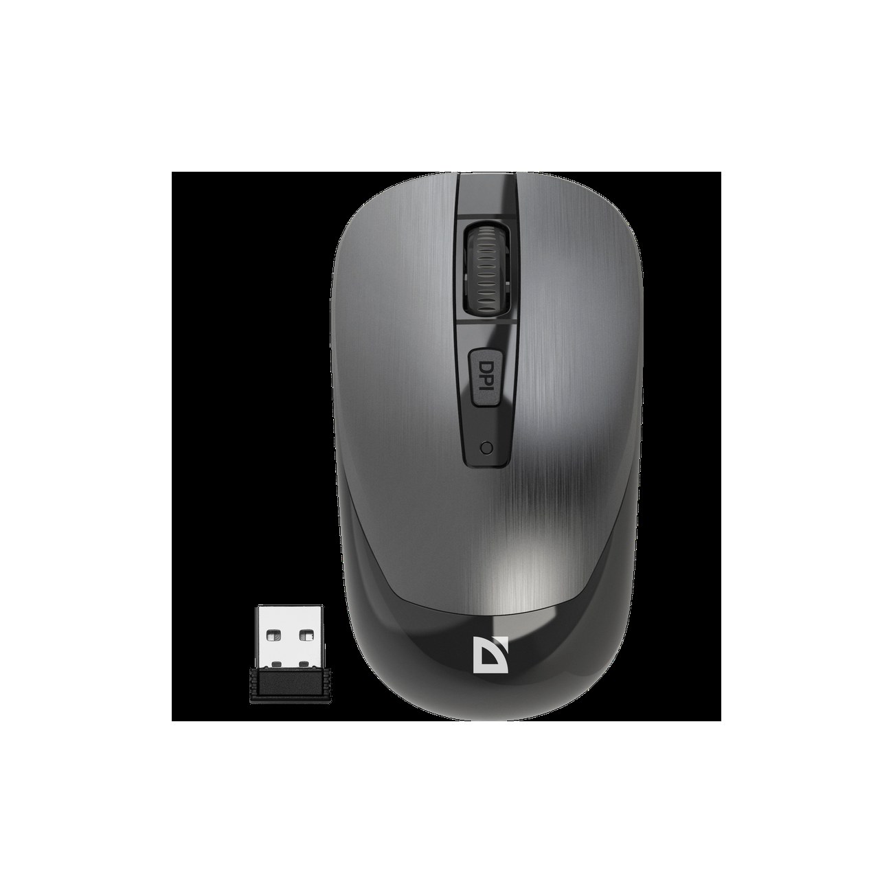 Мышь беспроводная Defender Wave MM-995 серебристый, 1600 dpi, радиоканал, USB, кнопки - 4