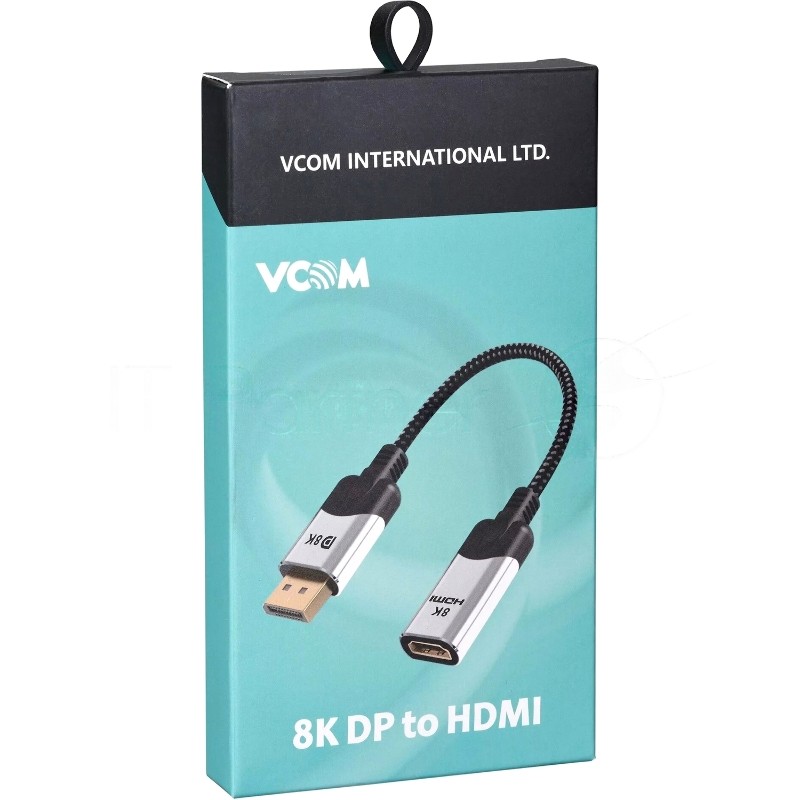 Адаптер DisplayPort(M) ---> HDMI(F) 0.15m 8K@60Hz VCOM