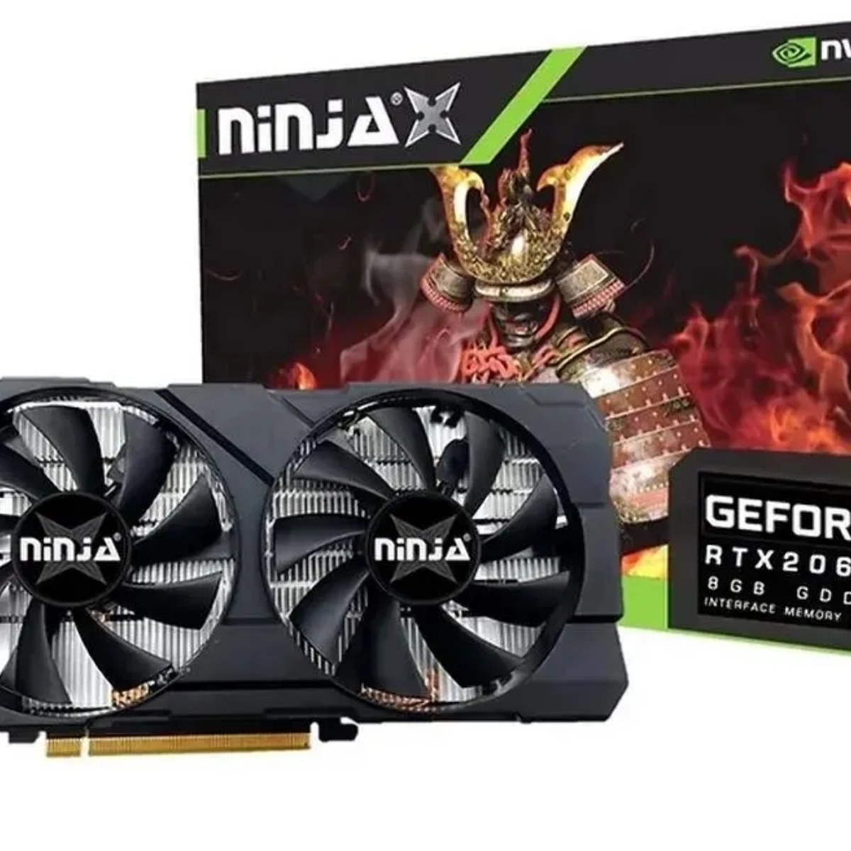 Видеокарта NINJA GeForce RTX 2060 Super, 8 GB GDDR6, 256 bit, DVI-D, DisplayPort, HDMI, GPU 1470 MHz