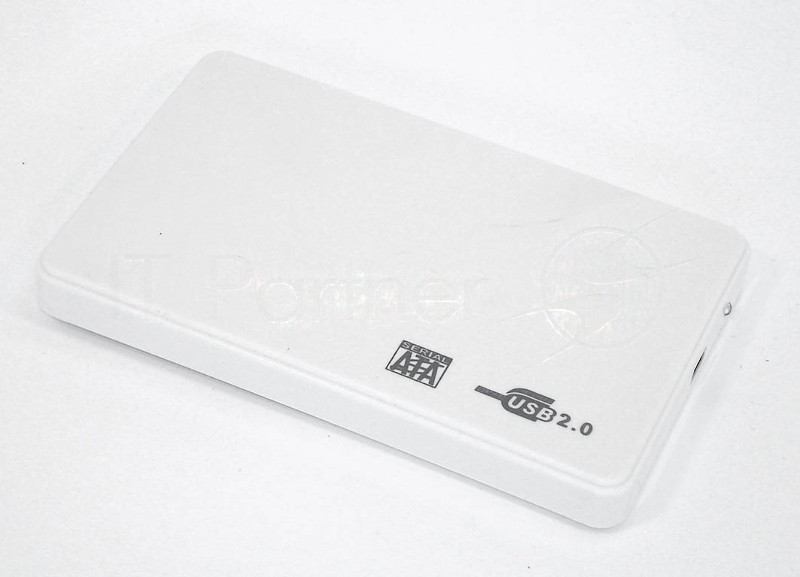 Бокс для жесткого диска 2,5" пластиковый USB 2.0 DM-2508 белый