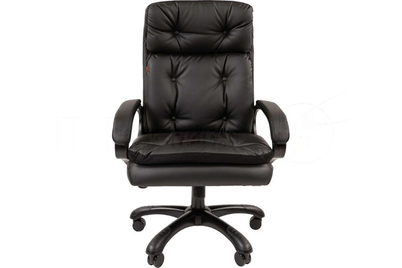 Кресло Chairman 442 черный, экокожа, 120 кг