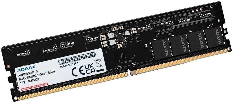 Оперативная память ADATA, DDR5, 16GB (1x16GB), 5600MHz, DIMM, CL46