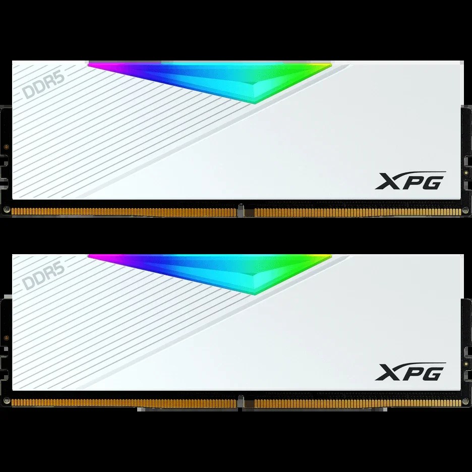 Оперативная память XPG Lancer, DDR5, 32Gb (2x16GB), 6400MHz, CL32, DIMM, с радиаторами, RGB, белый