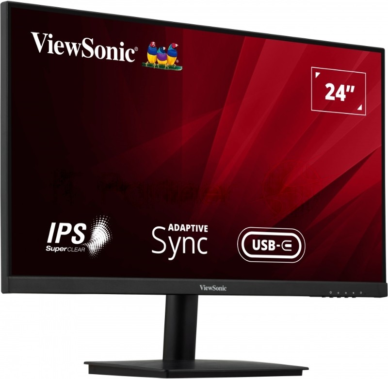 Монитор 23.6" ViewSonic VA2409-MHU IPS 1920x1080, 75 Гц, 16:9, 250 кд/м², HDMI, VGA, USB Type-C, Flicker Free, Low Blue Light, черный