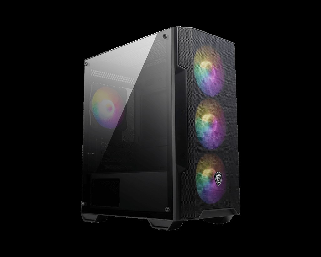 Компьютерный корпус MSI MAG FORGE M100A, Mini-Tower, черный 4x120мм