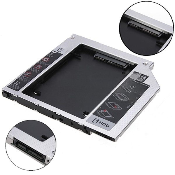 Переходник дополнительного HDD кредл в отсек CD/DVD SATA 9.5 мм