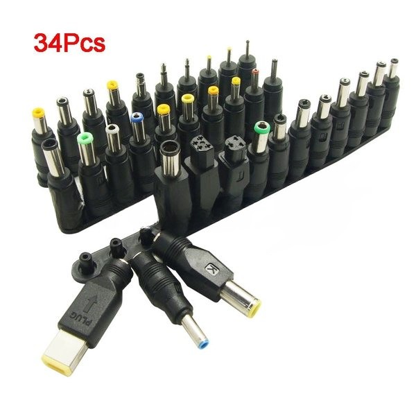 Набор из 34-х разъемов переходников для зарядки ноутбуков (34pcs/Set 5.5x2.1мм Multi-type Male Jack)
