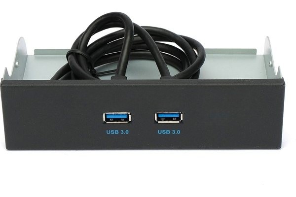 Планка USB 3.0 на переднюю панель 5.25" Gembird FP5.25-USB3-2A, USB, 2xUSB-A 3.0, USB