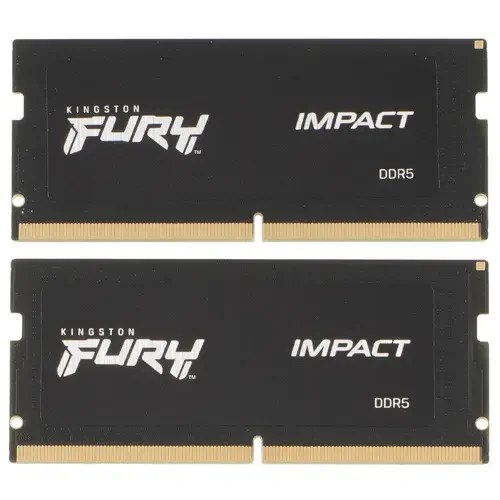 Оперативная память Kingston Fury Impact, DDR5, 32GB (1x32GB), 4800MHz, CL38 SO-DIMM