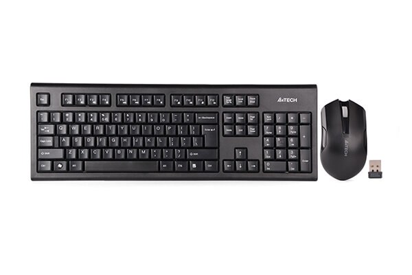 Комплект клавиатура+мышь A4Tech 3000NS беспроводной, USB, 1200 DPI, чёрный