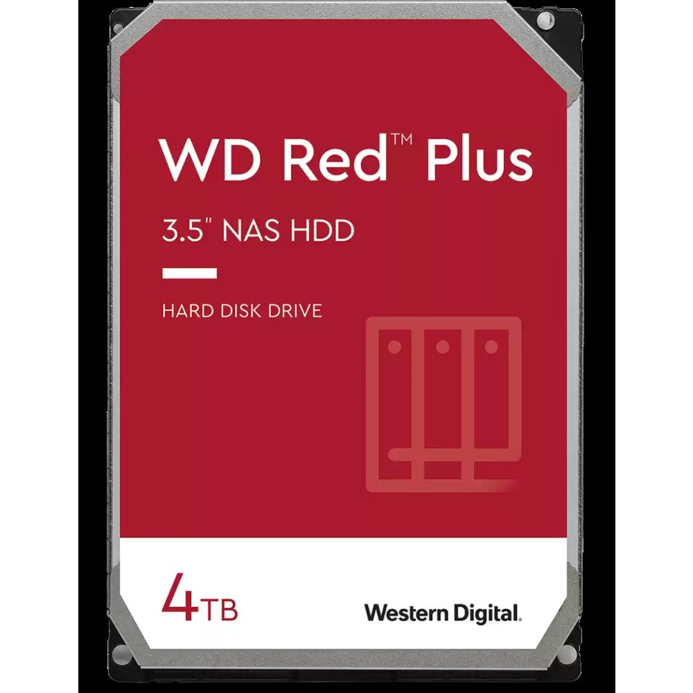 Жесткий диск HDD WD Red Plus 4Tb 5400rpm SATA 256Mb 3.5"