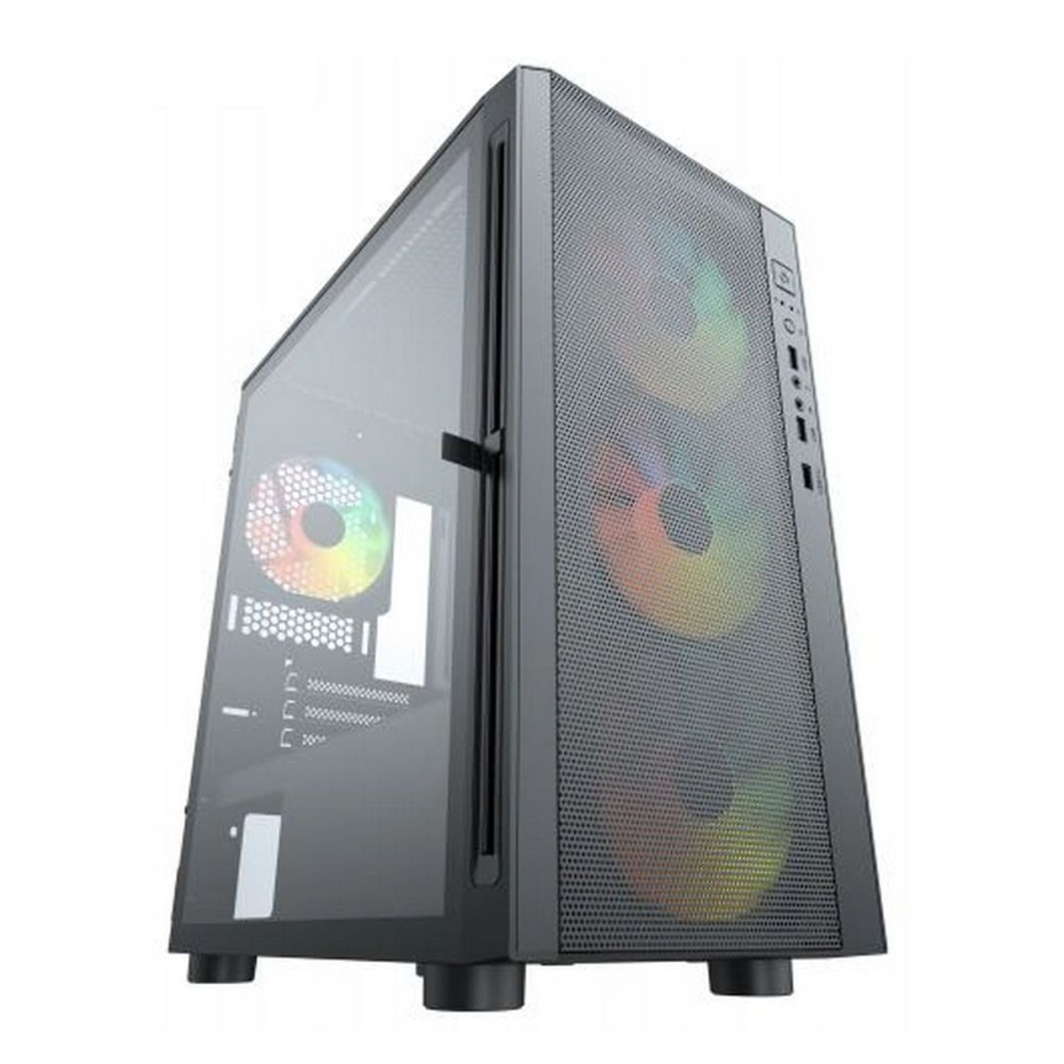 Компьютерный корпус ACD Citadel 104 ATX, черный, USB 3.0x1+USB 2.0x2+HD audio,3x12см F1 ARGb fans at front(Slave fans),1x12см F1 ARGb fan at rear (Master fan)