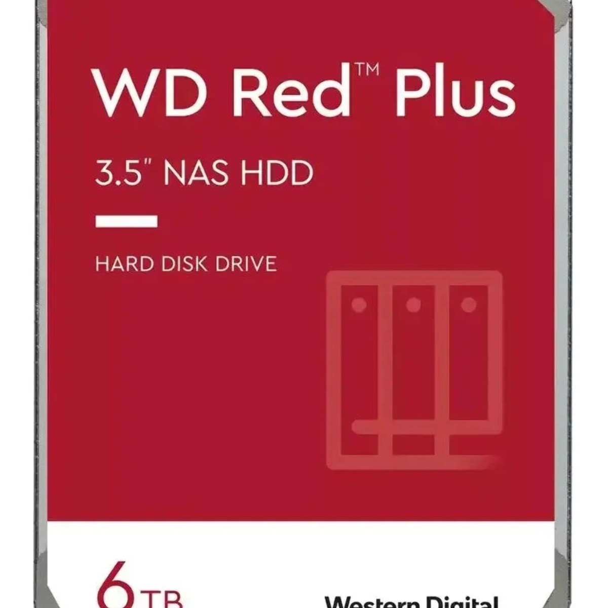 Жесткий диск HDD Western 6TB 5400RPM SATA-III 3.5" Digital Red Plus 128MB NAS Edition