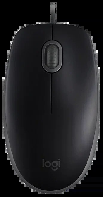 Мышь проводная Logitech M110 Silent черный, 1000 dpi, USB, кнопки - 3