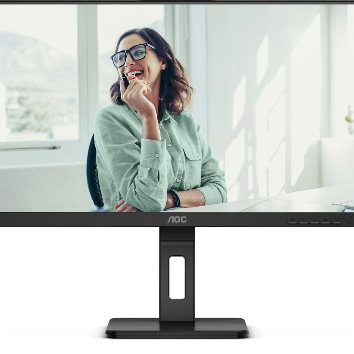 Монитор 27" AOC Q27P3CV IPS 2560x1440, 75 Гц, 4 мс, 16:9, 350 кд/м², 2xHDMI, DisplayPort, USB Type-C, встроенные динамики, черный
