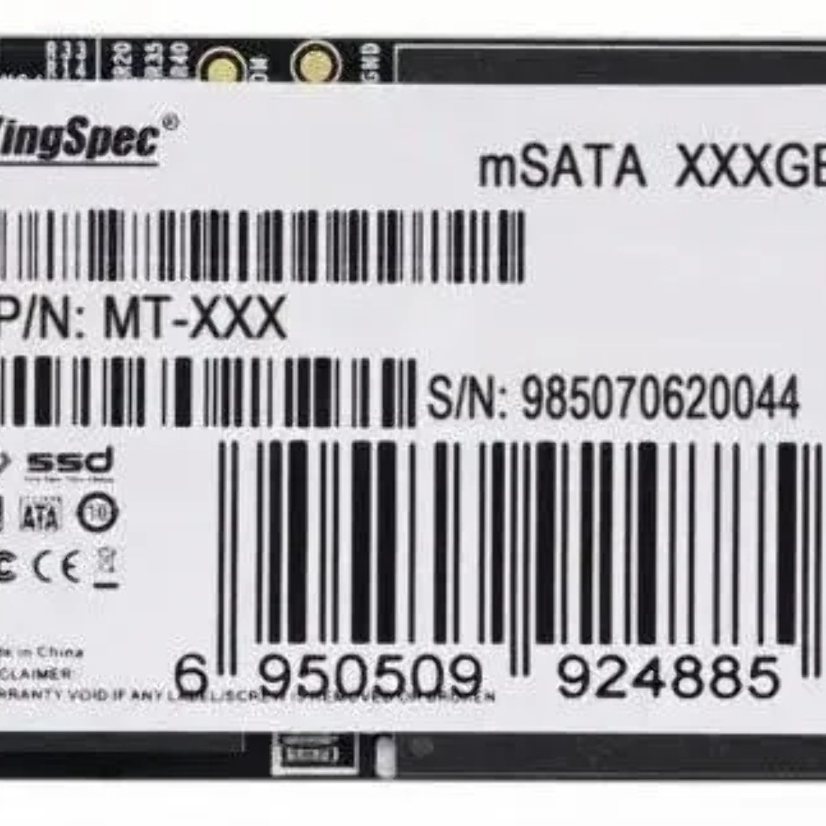 Накопитель SSD KINGSPEC MT Series MT-512, mSATA, R/W 560/540, 3D NAND